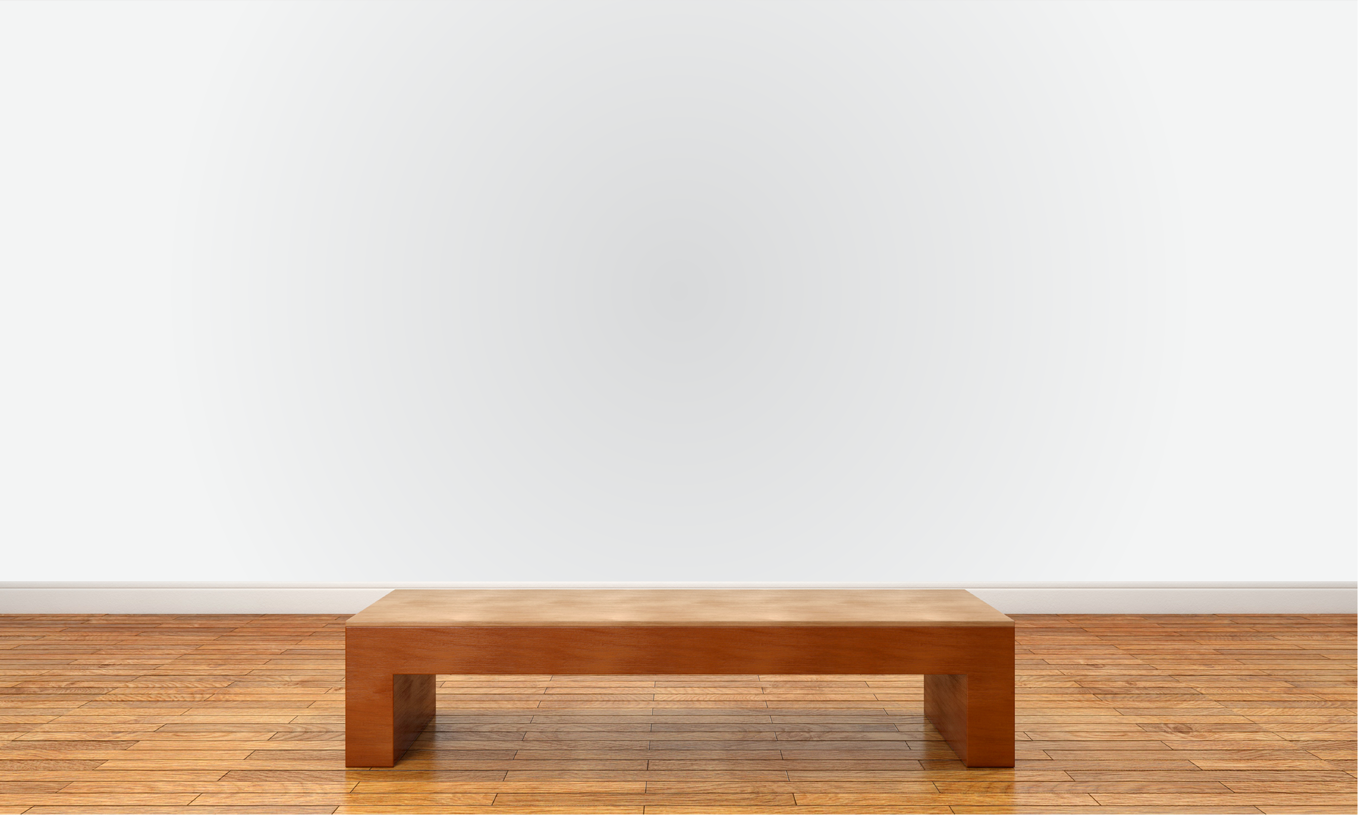 An empty art gallery wall