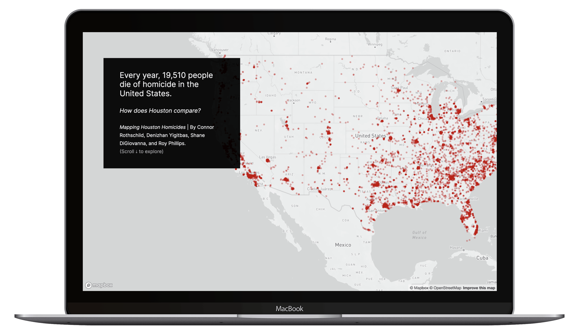 Project image for 'Mapping Houston Homicides'