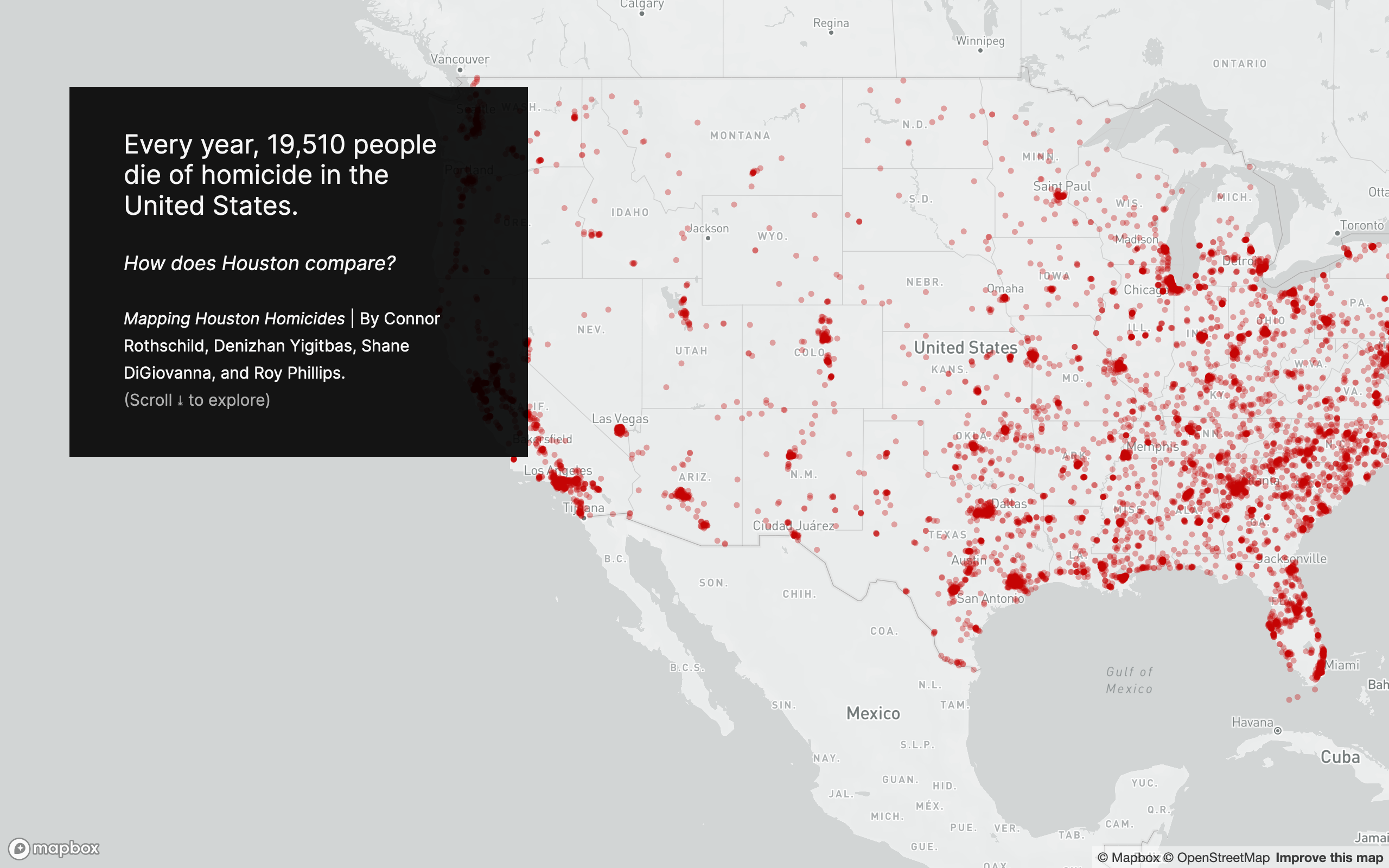 Mapping Houston Homicides Connor Rothschild